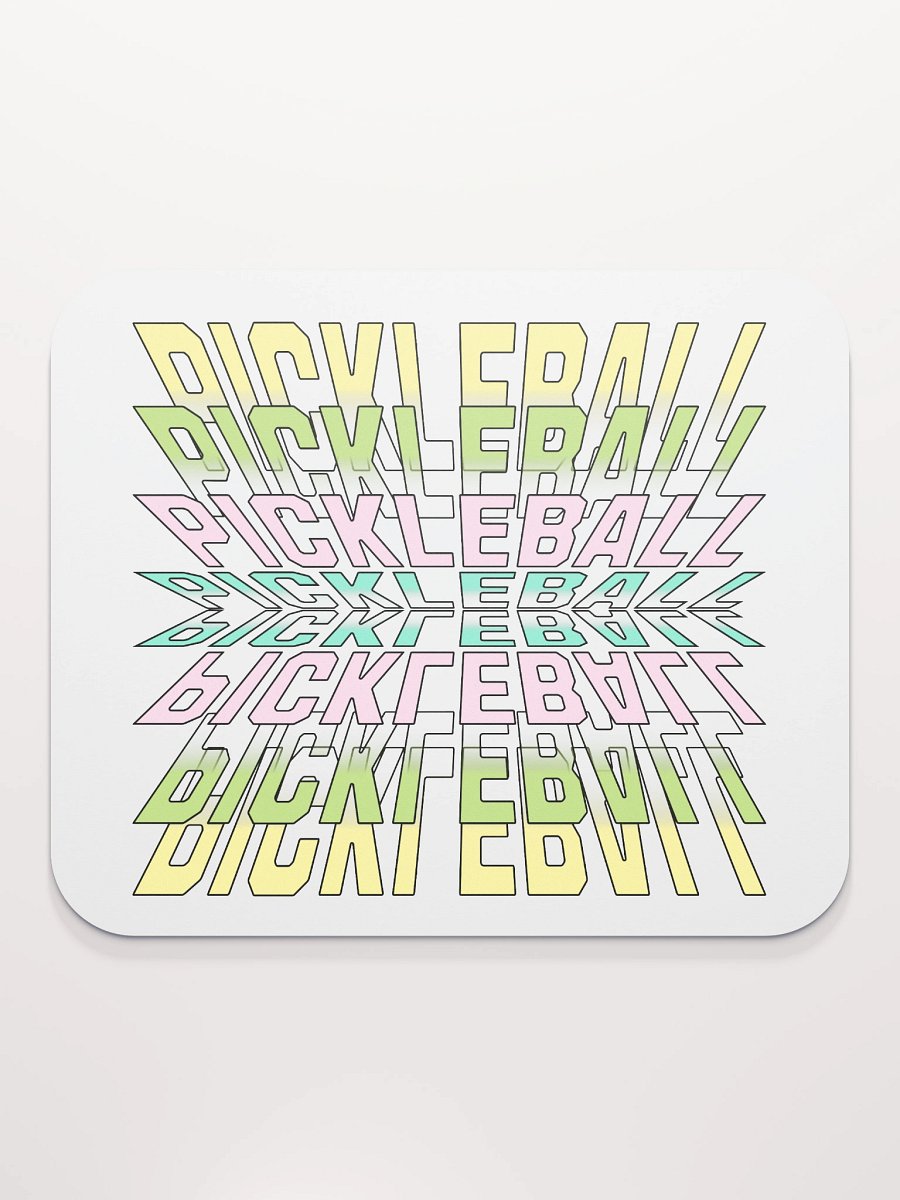 Pickleball Stacked Reflective Mirage Mouse Pad product image (1)