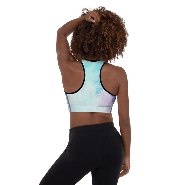 Blur cloud rainbow Design Padded Sports Bra - v2 product image (1)