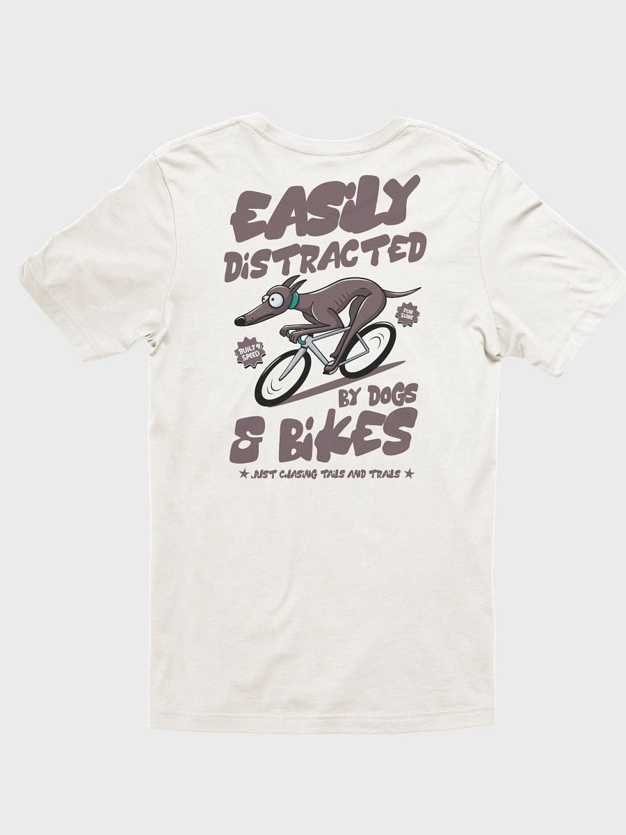 Easily Distracted by Dogs & Bikes Funny Cycling T-Shirt – Greyhound Dog Rider Tee for Bike Lovers - Plain product image (38)