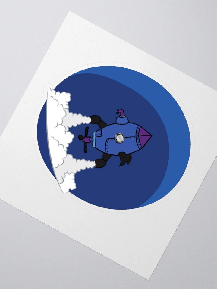 RamJet's Submarine Rocket Logo Sticker product image (2)