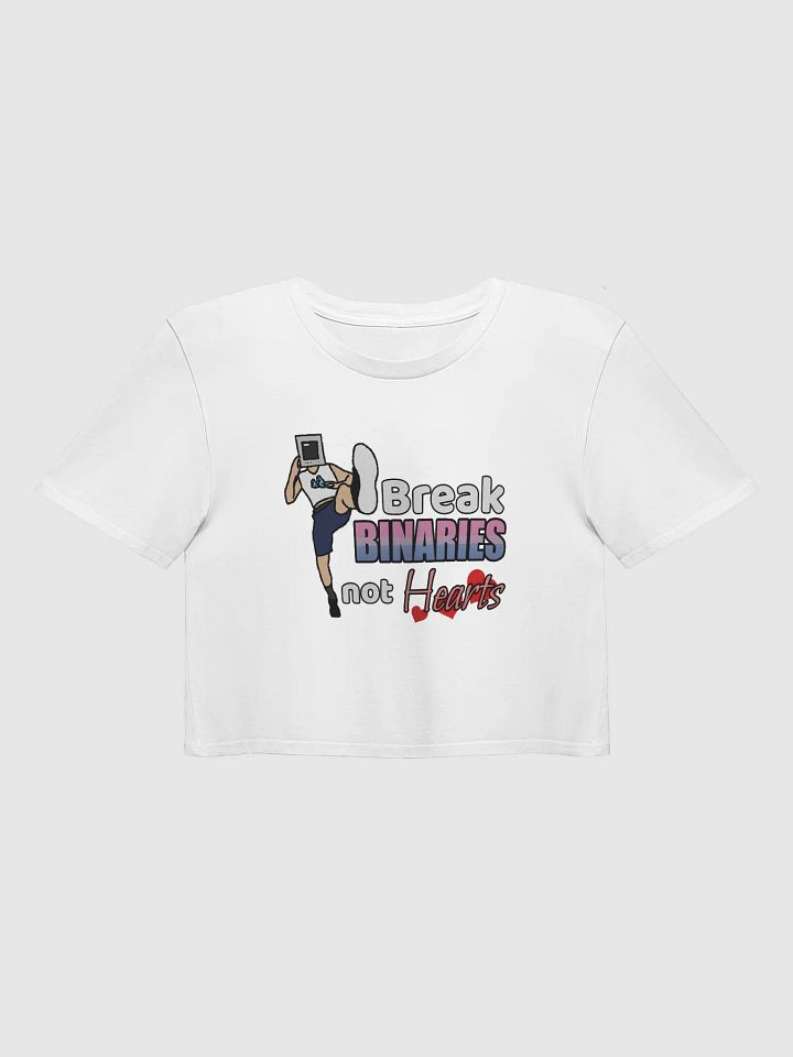 Break Binaries Not Hearts Crop Top (Bisexual) product image (4)