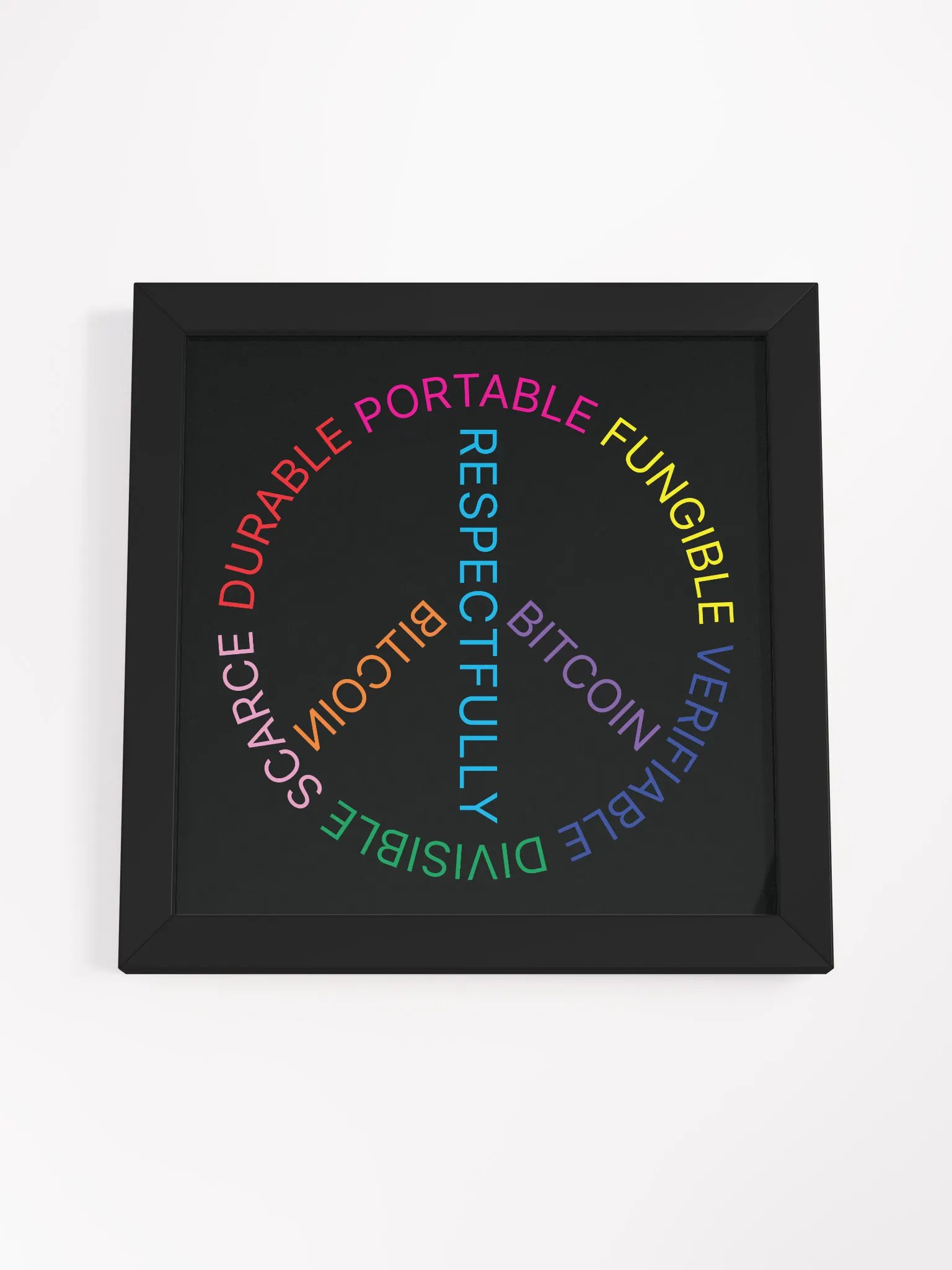 Bitcoin Peace Poster [framed] product image (4)