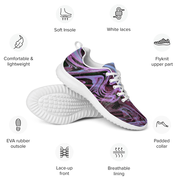 Psychedelic Swirl Women's Athletic Sneakers product image (1)