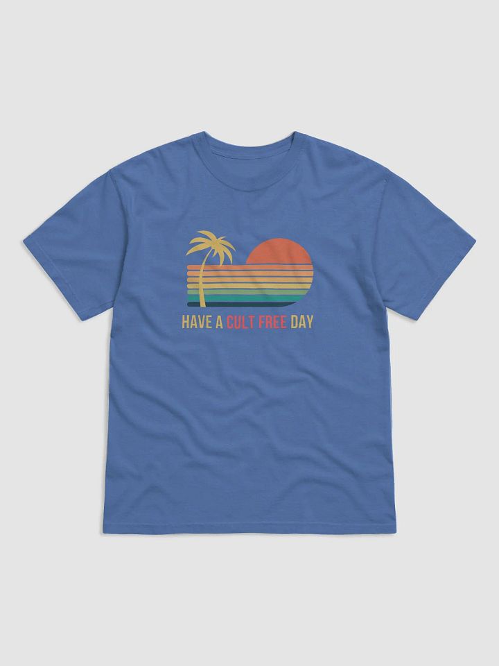 Have a Cult Free Day Retro Blue T-Shirt Mens product image (1)