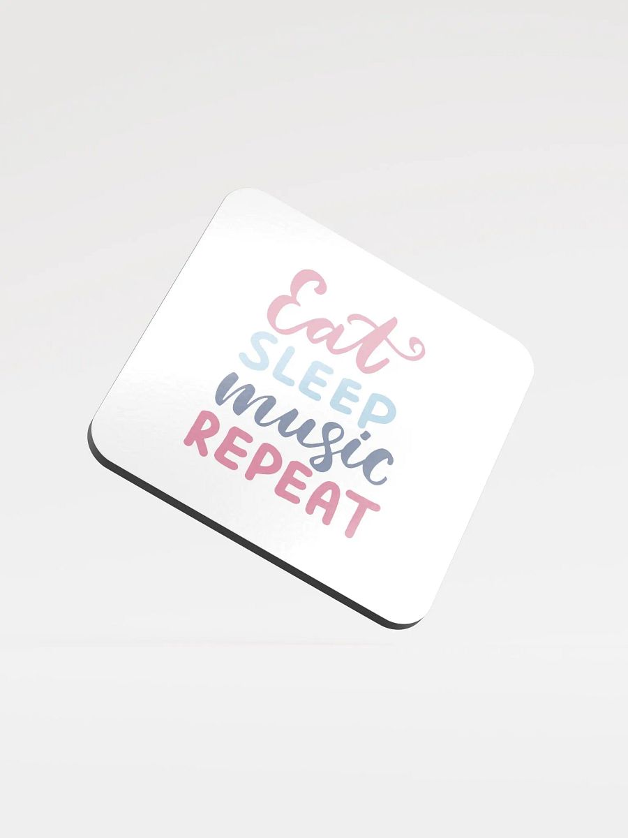 Eat Sleep Music Repeat Cork Coaster product image (1)