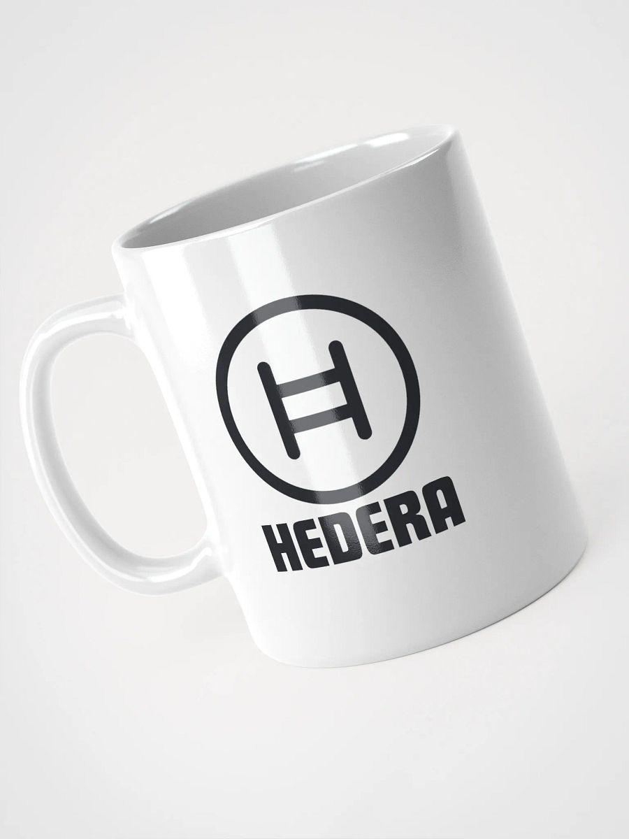 HEDERA Logo White Glossy Mug product image (7)