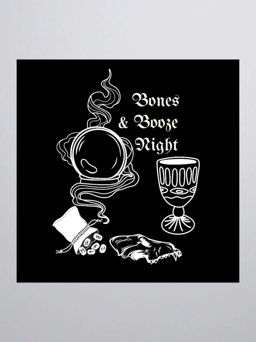 Bones & Booze Night Sticker product image (1)