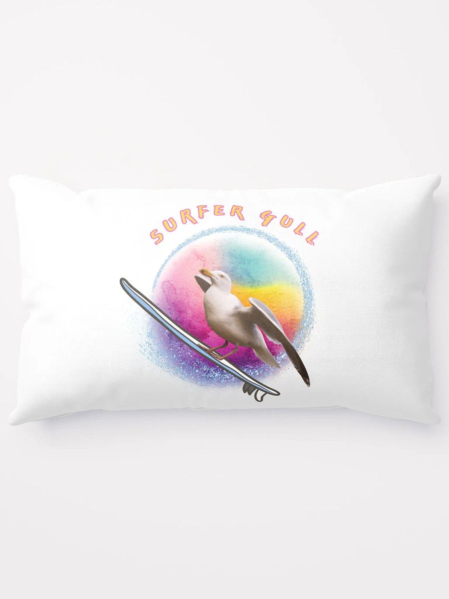 Soleil the Surfer Gull Throw Pillow product image (13)