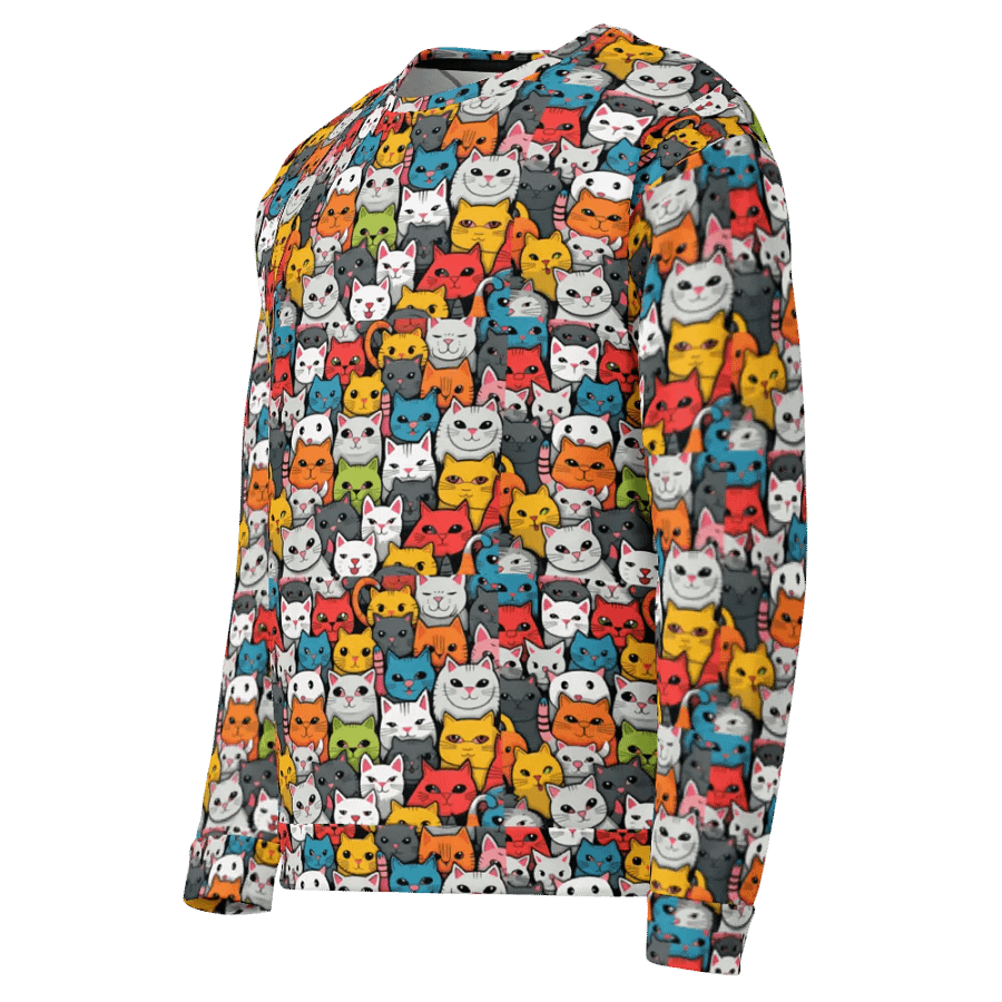 Whimsical Cat Faces All-Over Print Sweatshirt product image (11)
