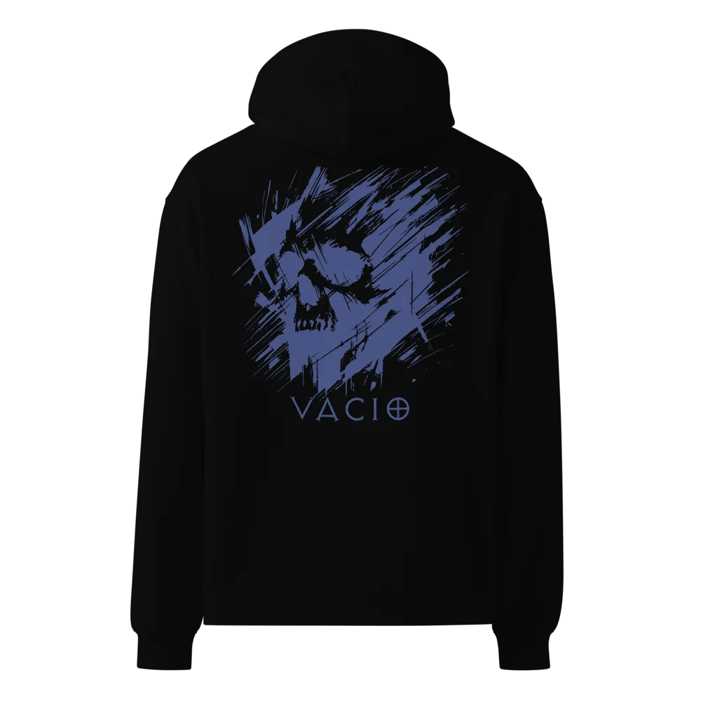 VACIO Abstract Scratch Skull Premium Relaxed Fit Hoodie (B) product image (5)