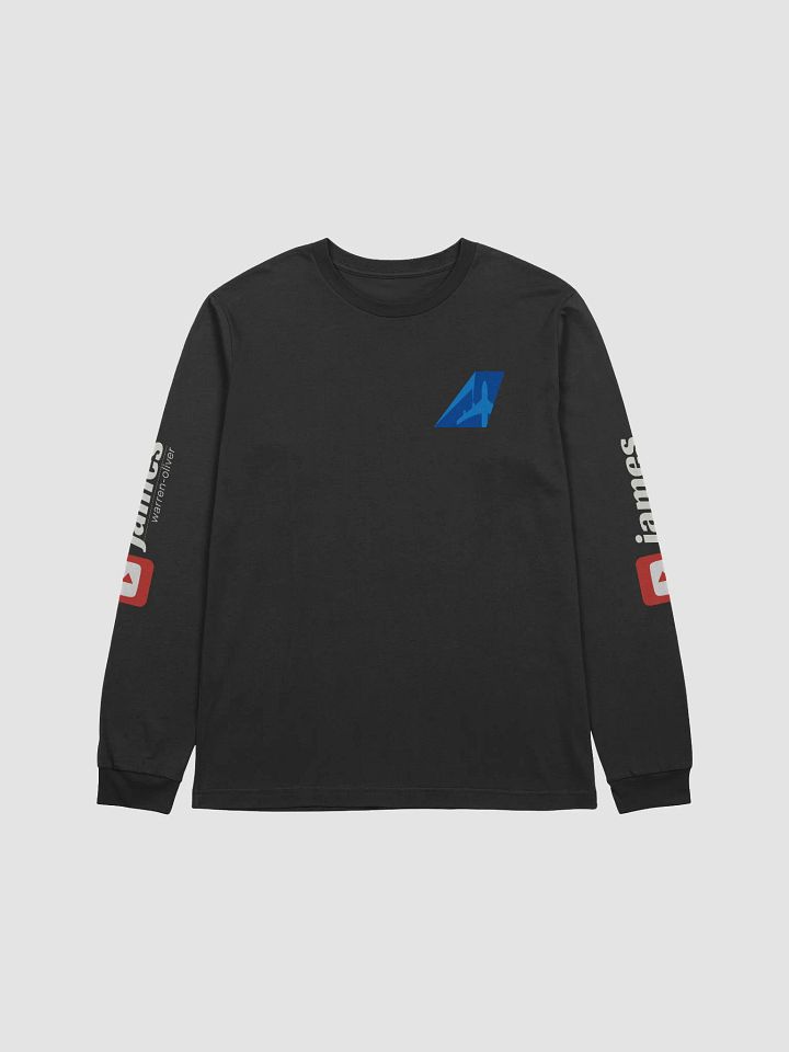 💤 First Class Pyjama Long Sleeve Top (Black) - Two-Tone Blue Tailfin product image (1)