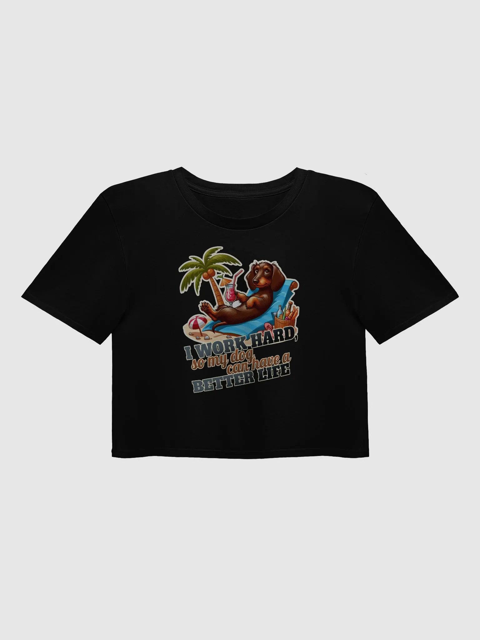 Beach Bum Dog Women's Crop Top product image (1)