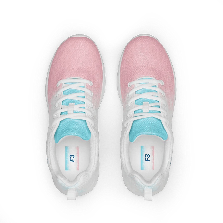 F3 Horse Logo Women's Athletic Shoes (Light Pink & Blue) product image (2)