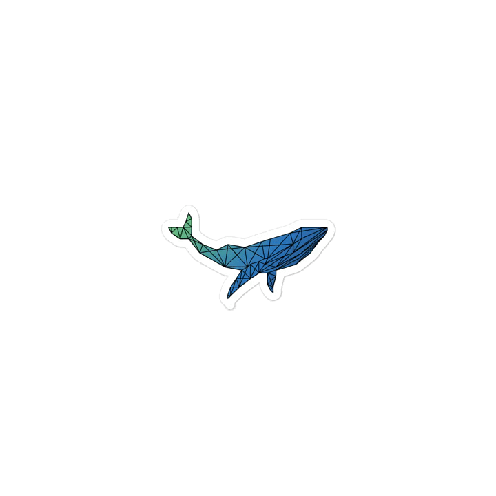 Blue Geometric Whale product image (1)