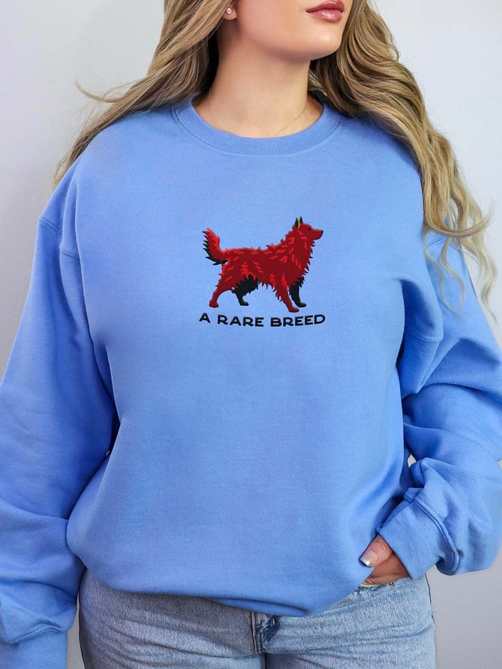 A Rare Breed Sweatshirt (Embroidered) of a Hungarian Mudi(Brown) product image (2)