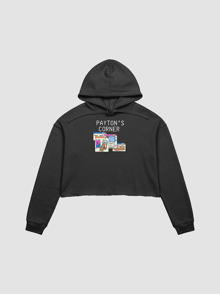Payton's Virtual Corner Cropped Hoodie- White Text product image (2)