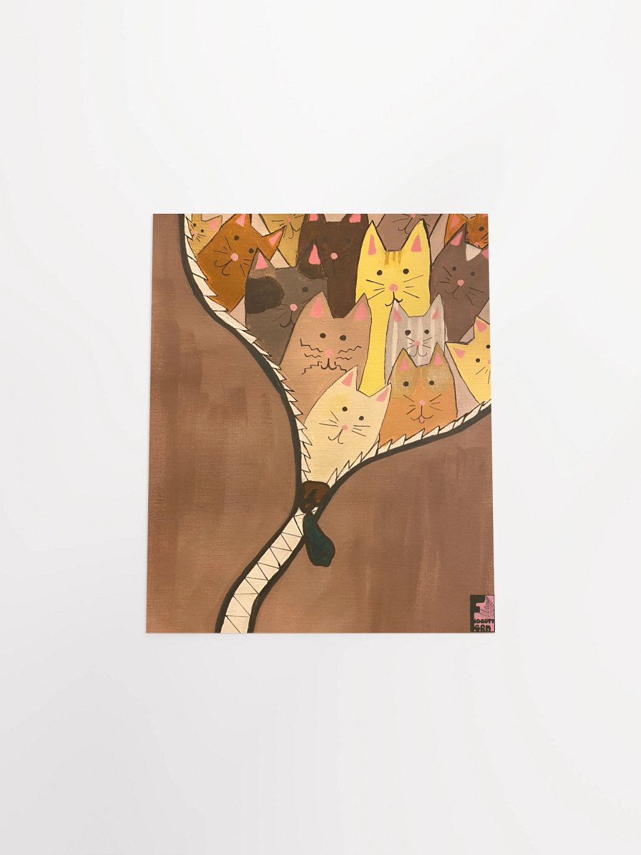 "Unleash The Cats" Poster Print (Brown) product image (4)