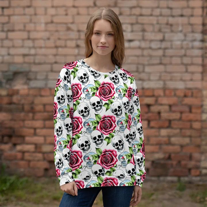 Skull Rose Harmony Recycled Sweatshirt product image (1)