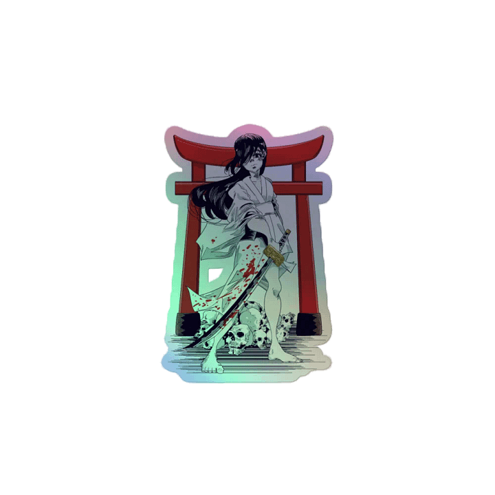 Bloodstained Katana Holographic Sticker Set product image (2)