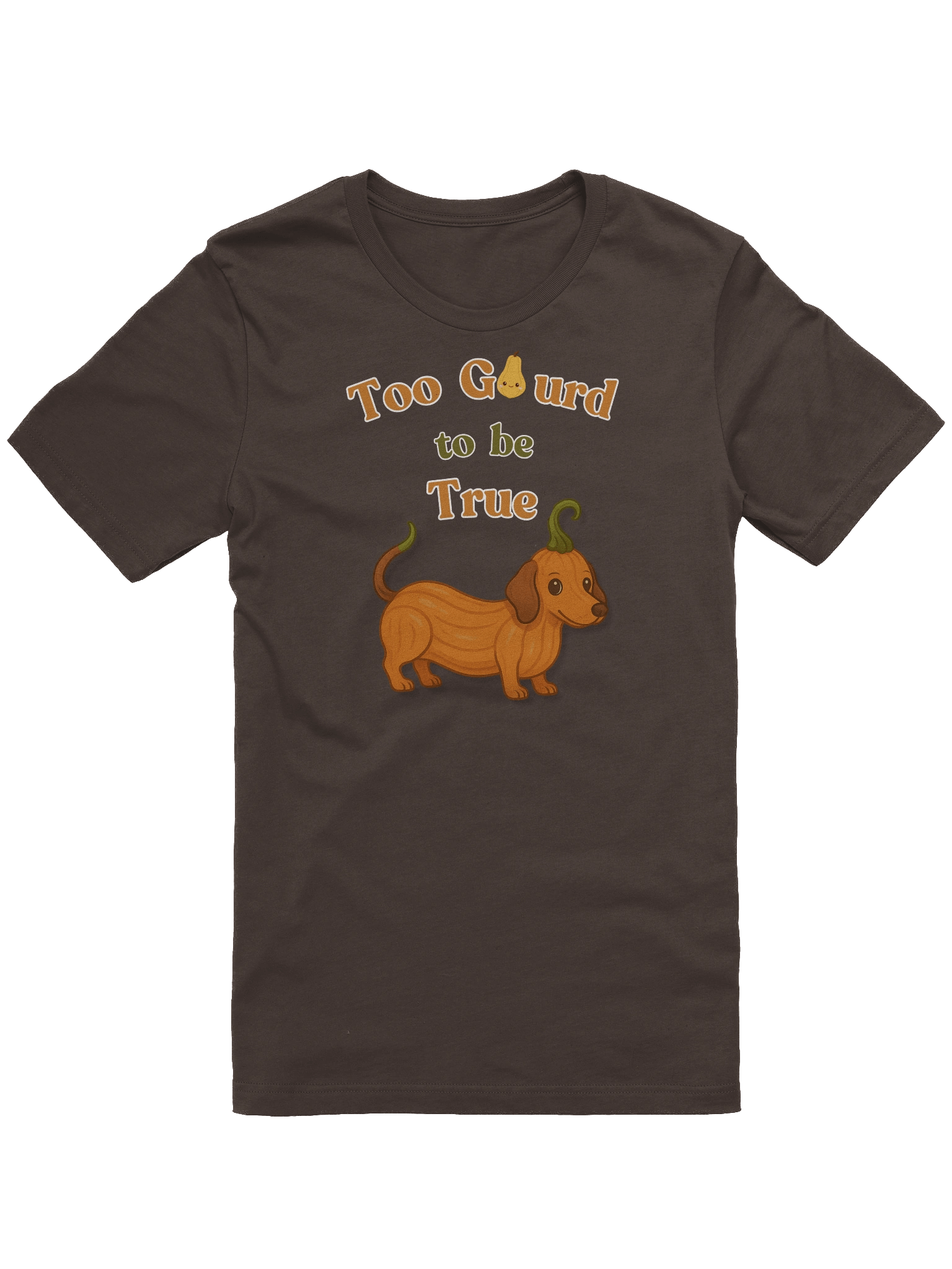 "Too Gourd to Be True" Pumpkin Dog T-Shirt – Cute Fall Dachshund Shirt product image (3)