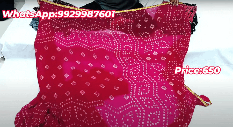 सावन के लिए राजस्थान की स्पेशल हल्की फुल्की बांधनी साड़ियां । Latest Bandhani Collection #bandhani product image (1)
