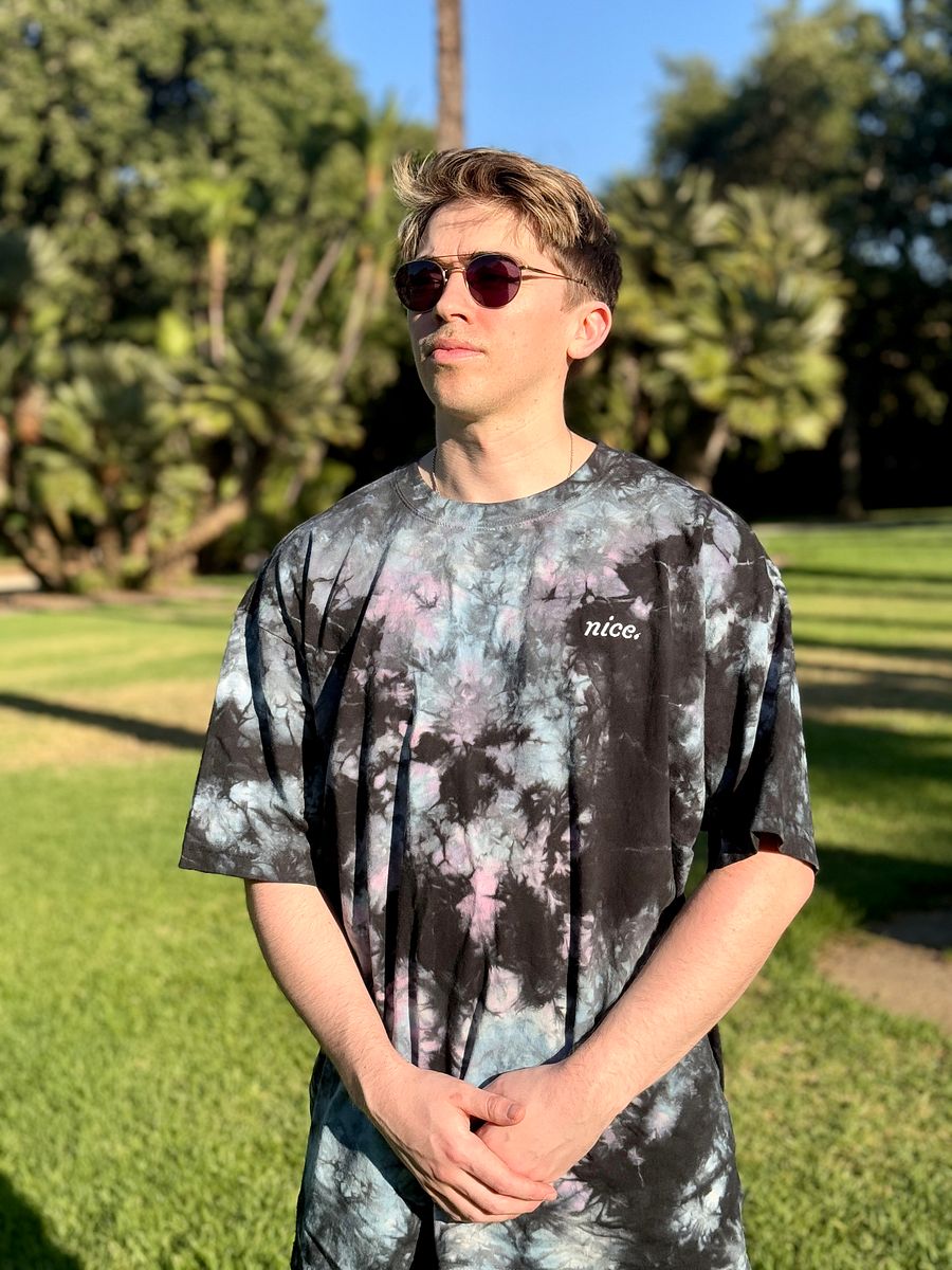 Nice. Embroidered Tie Dye Tee (Milky Way) product image (6)