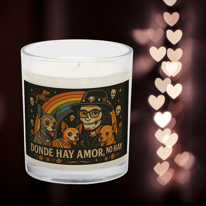 "Donde Hay Amor, No Hay Muerte" Soy Wax Candle – Love & Remembrance Design product image (1)