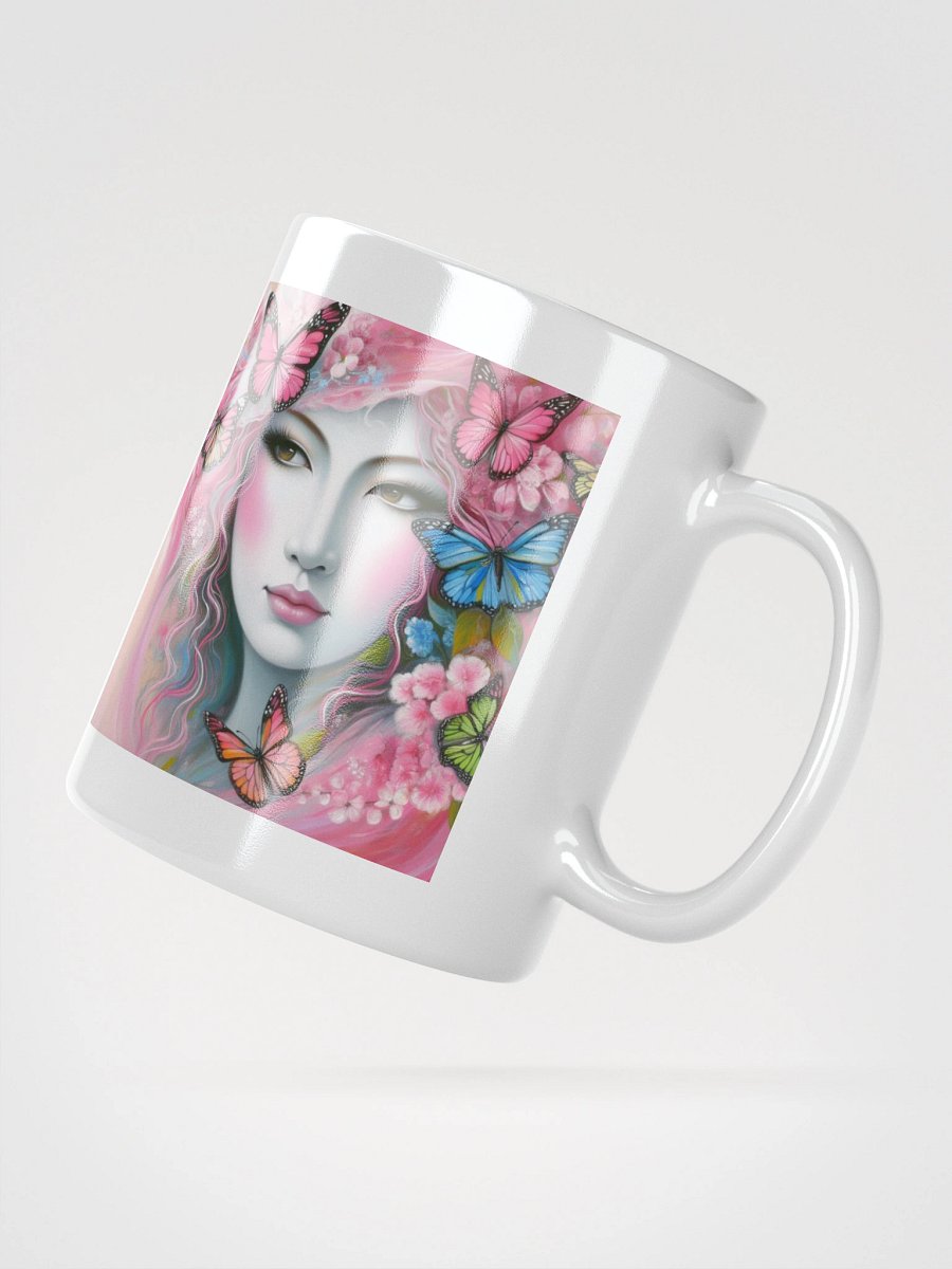 Woman With Pink Butterflies Mug product image (6)