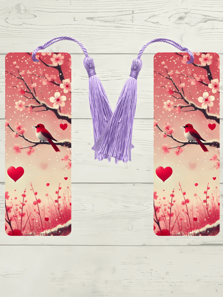 Love Bird Valentine Bookmark Sublimation Design – high-quality 300 DPI PNG digital download product image (1)