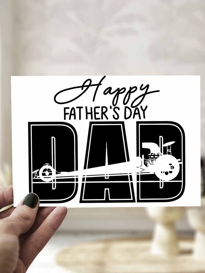 Dragster Happy Father's Day Greeting Card product image (1)