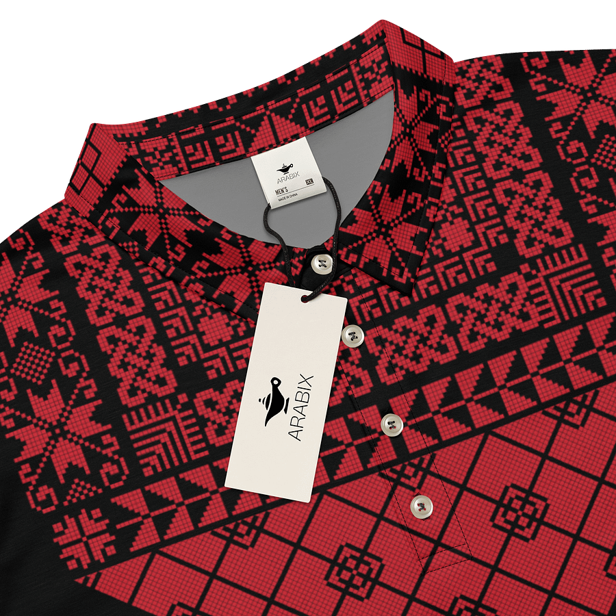 Red Tatreez Men's Slim Fit Polo product image (3)