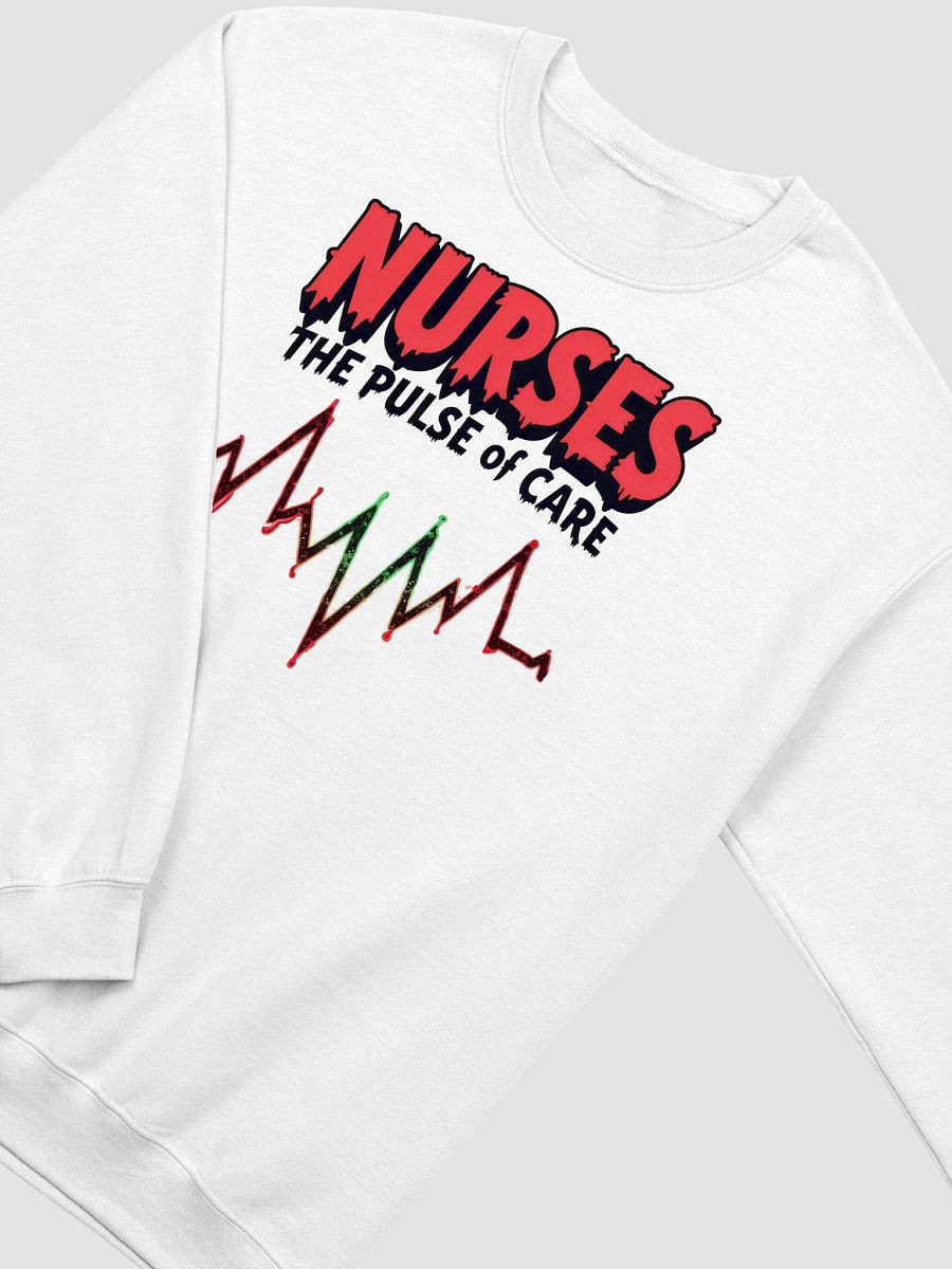 Nurses: The Pulse of Care, Heartbeat Heroes Crewneck Sweatshirt product image (14)