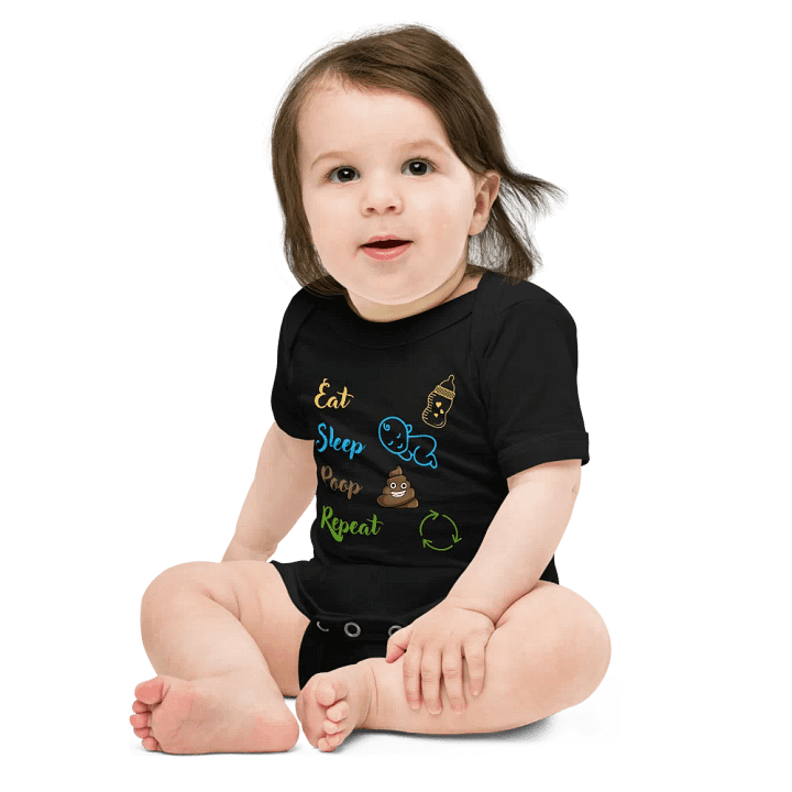 Eat Sleep Poop Repeat Color Baby Onesie product image (5)