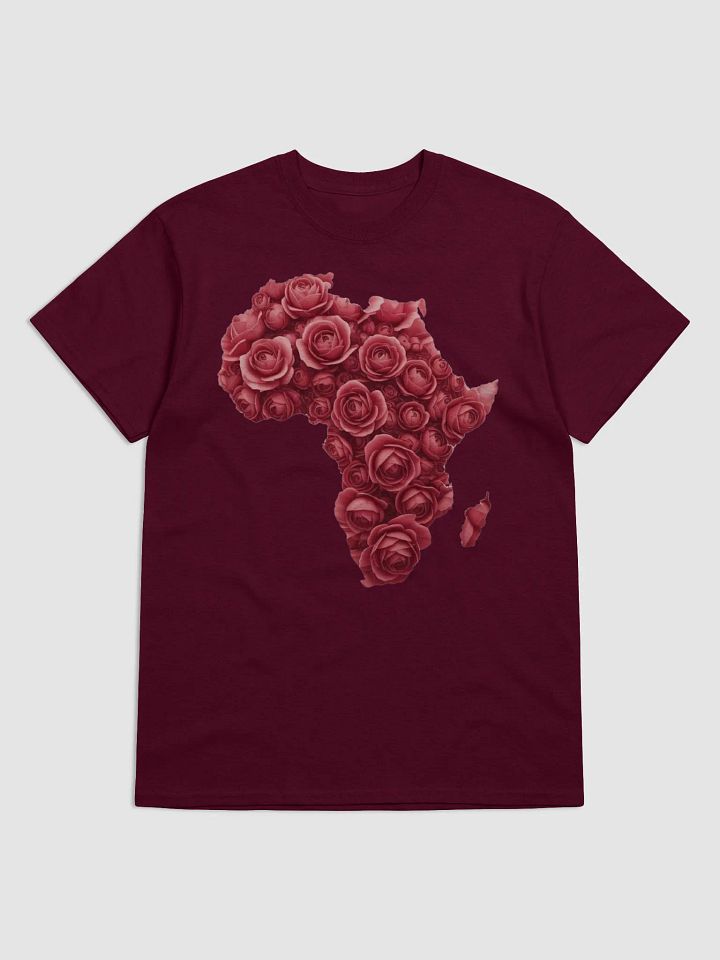 Map of Africa Red Roses Heavyweight T-shirt product image (5)