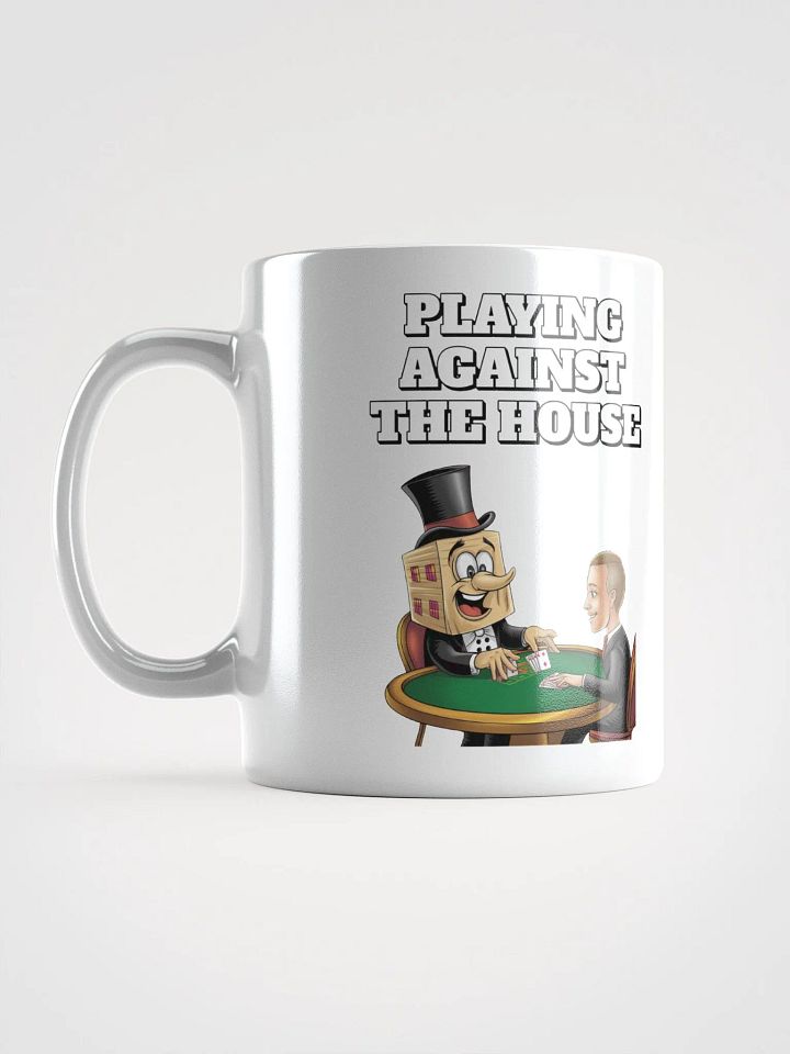 Playing Against The House - Funny Wordplay White Coffee Mug product image (1)