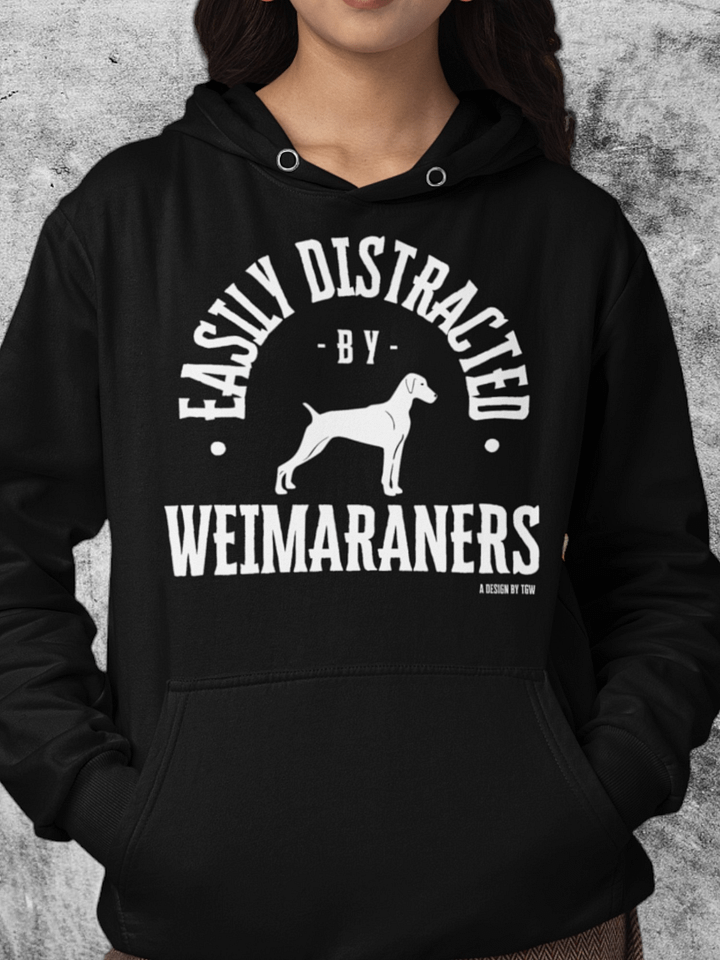 Easily Distracted (wht) - Cotton Heritage Unisex Premium Hoodie product image (1)