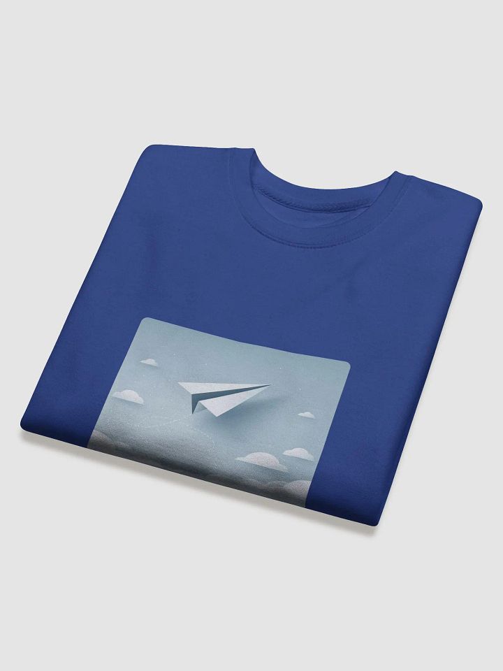 Skyward Soar Cotton Sweatshirt | AI design paper airplane product image (22)