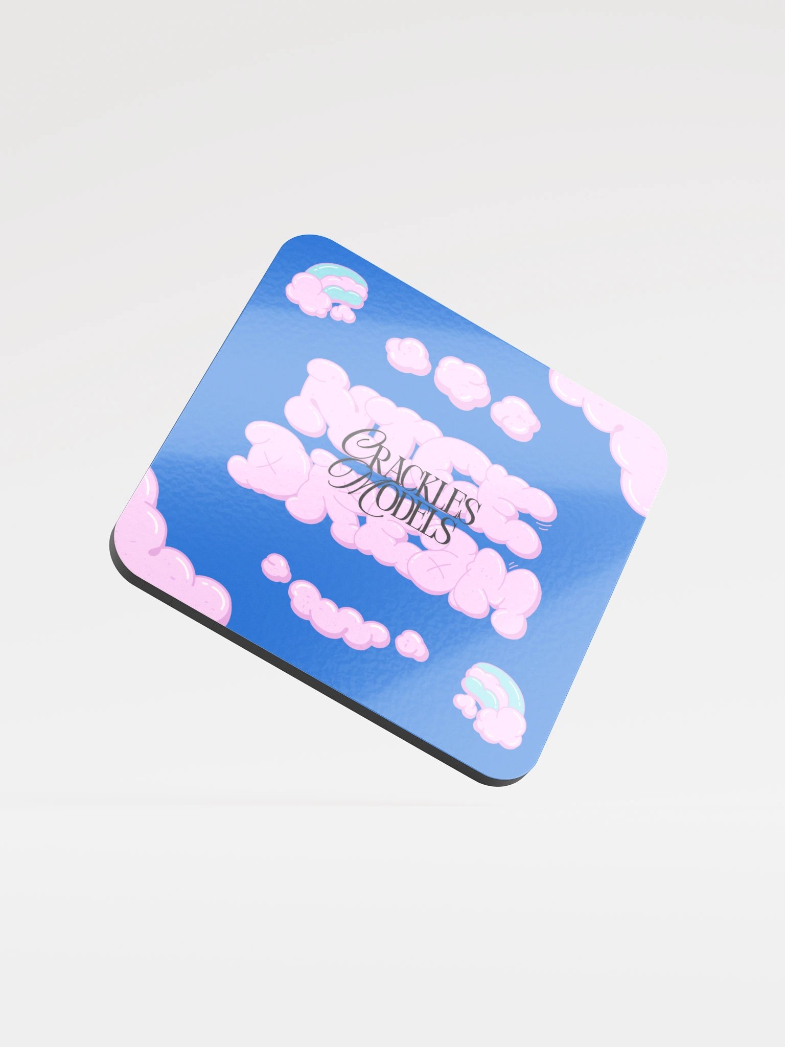 Star Burst Clouds Glossed Cork Coaster product image (1)