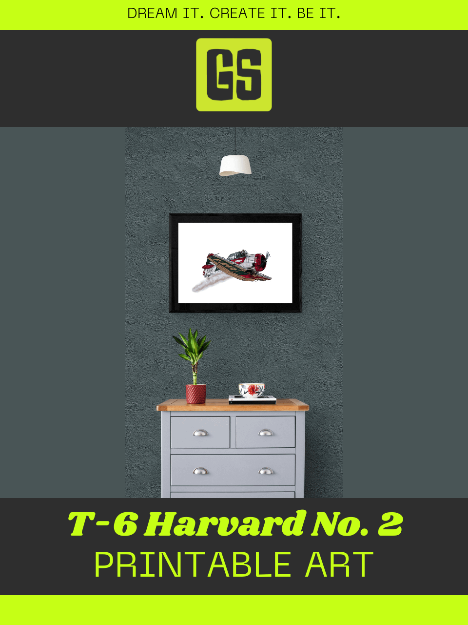 Smoking Aerobatic T-6 Harvard No 2 Digital Printable Aviation Wall Art Perfect Gift for Pilots & Enthusiasts White Background product image (4)