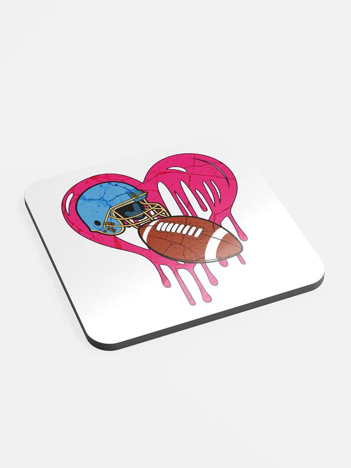 Heart Football Gridiron Love Coaster product image (2)
