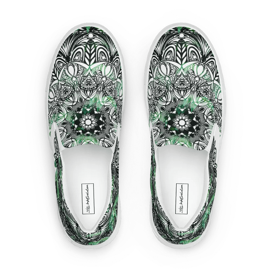 Verdant Oasis Men's Slip-On Canvas Shoes product image (4)