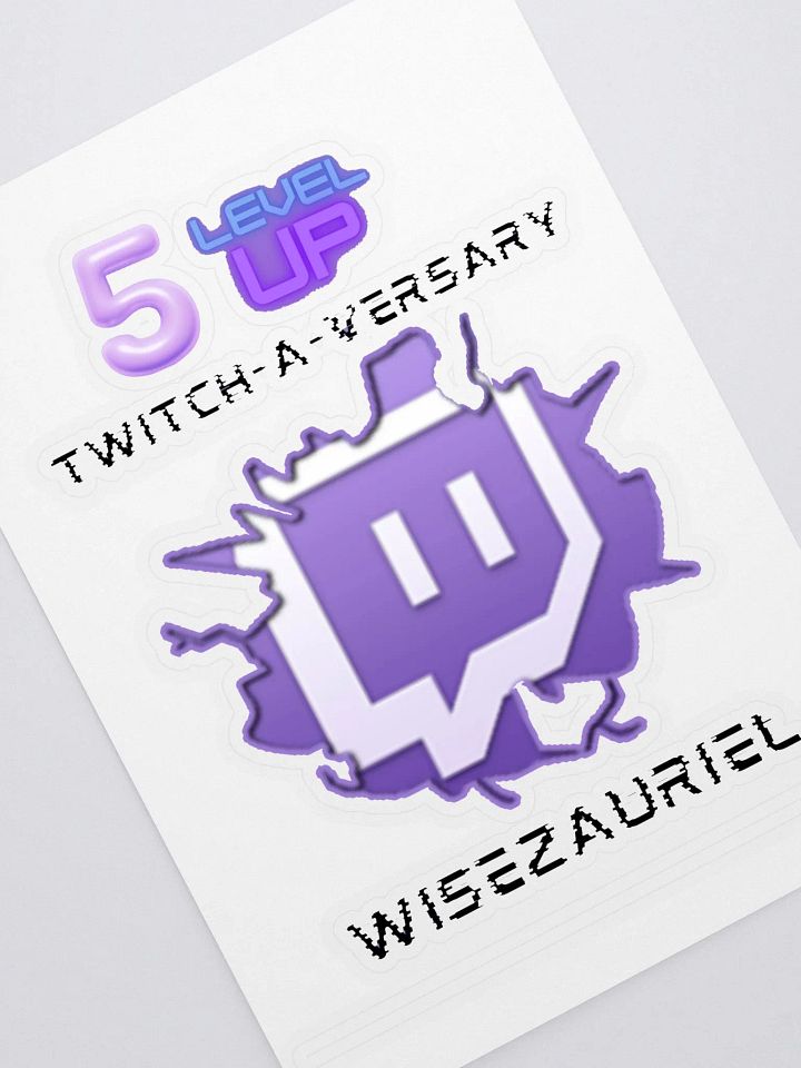 5 Year Twitch-A-Versary Double Sticker product image (1)