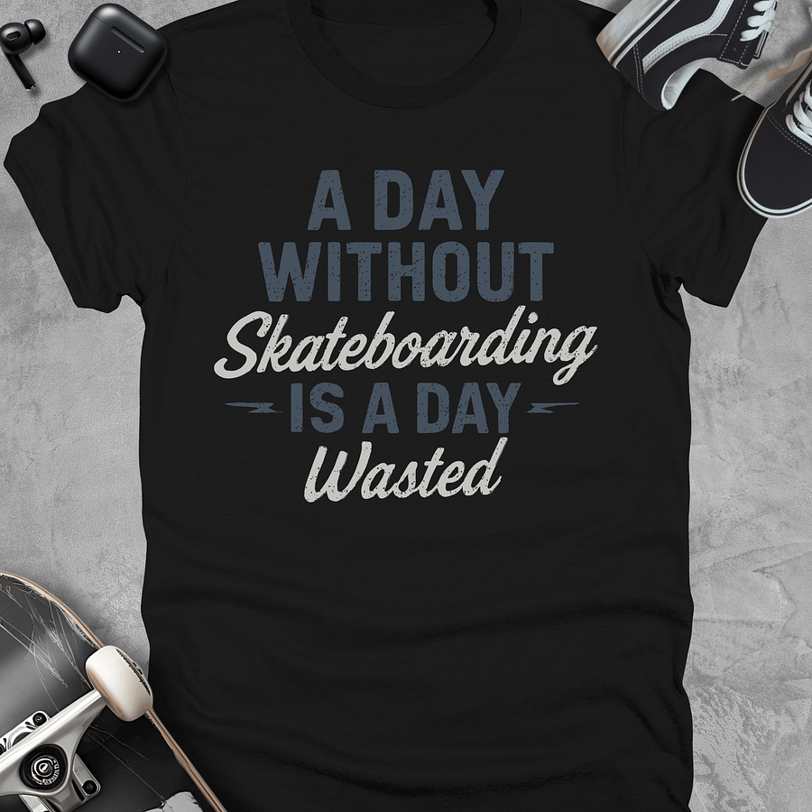 A day without skateboarding, Unisex t-shirt product image (2)