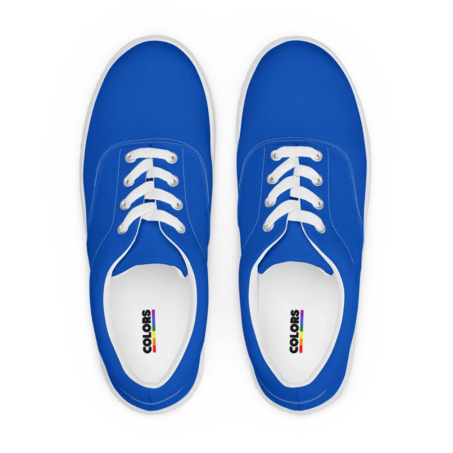 Men's Absolute Blue Lace-Up Canvas Shoes product image (2)