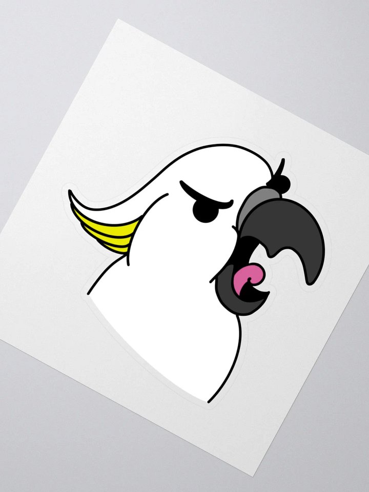 Screaming Cockatoo Sticker Without Text product image (1)