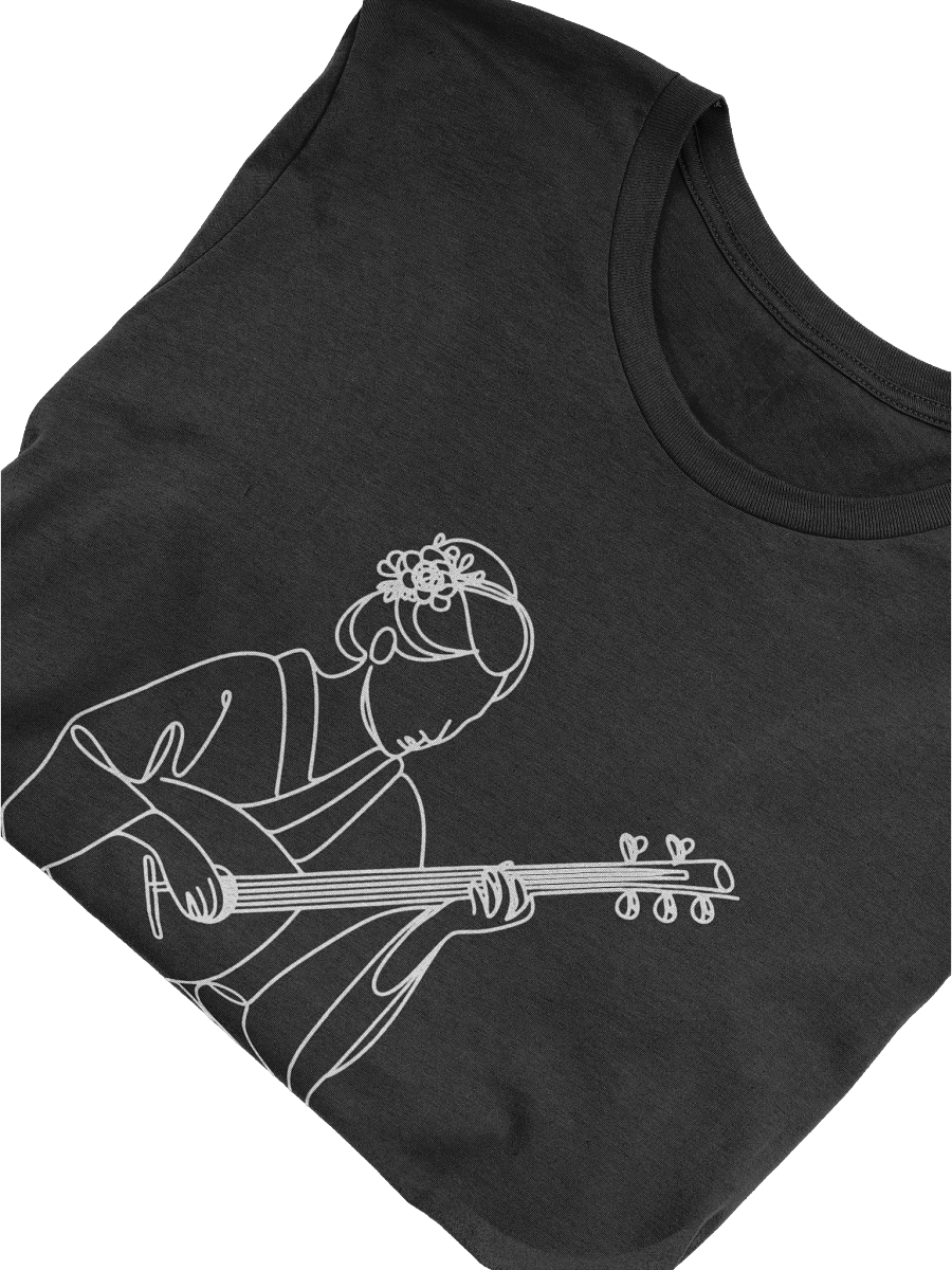 Geisha Playing Biwa Line Art Design Unleashed T-Shirt product image (54)
