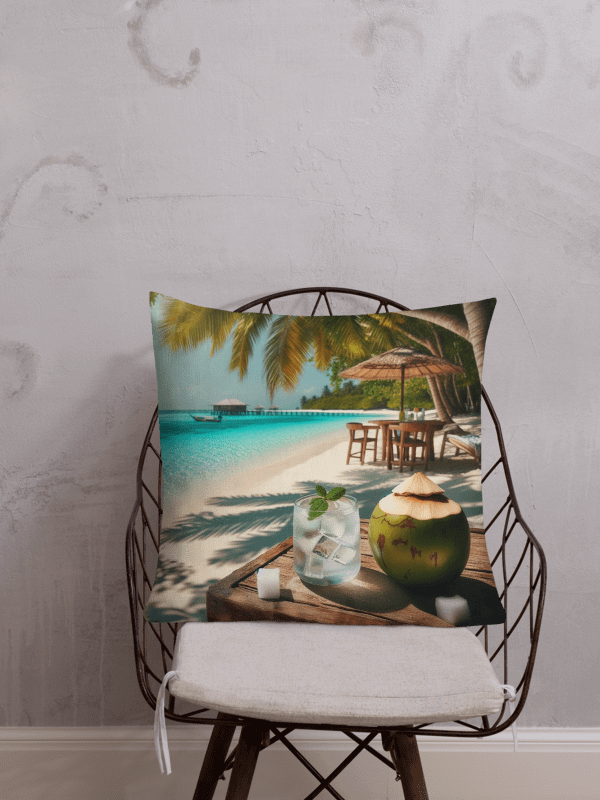 Tropical Paradise Premium Pillow | AI Design product image (1)