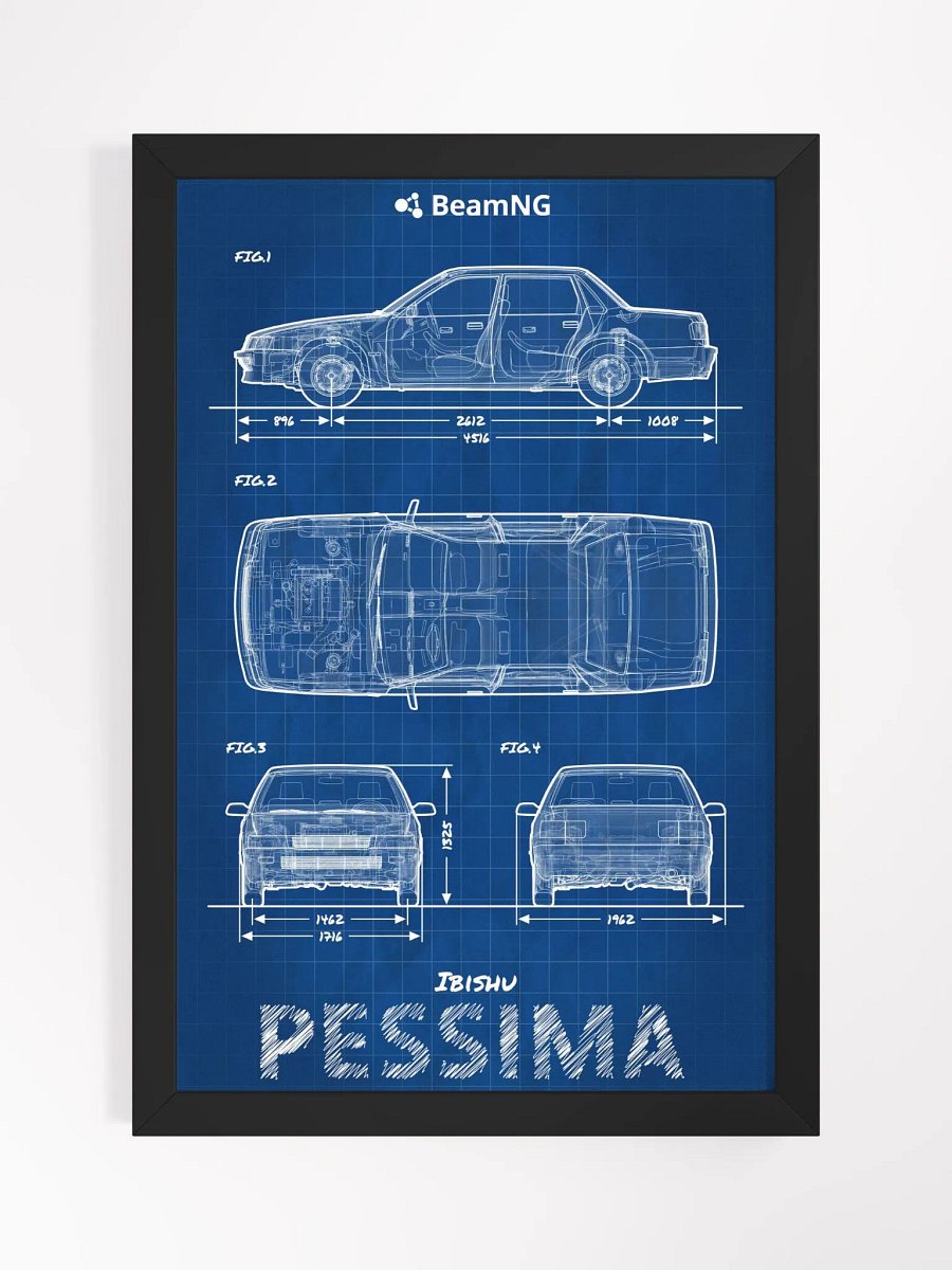 Framed Poster: Ibishu Pessima (1988 - 1991) Blueprint product image (1)