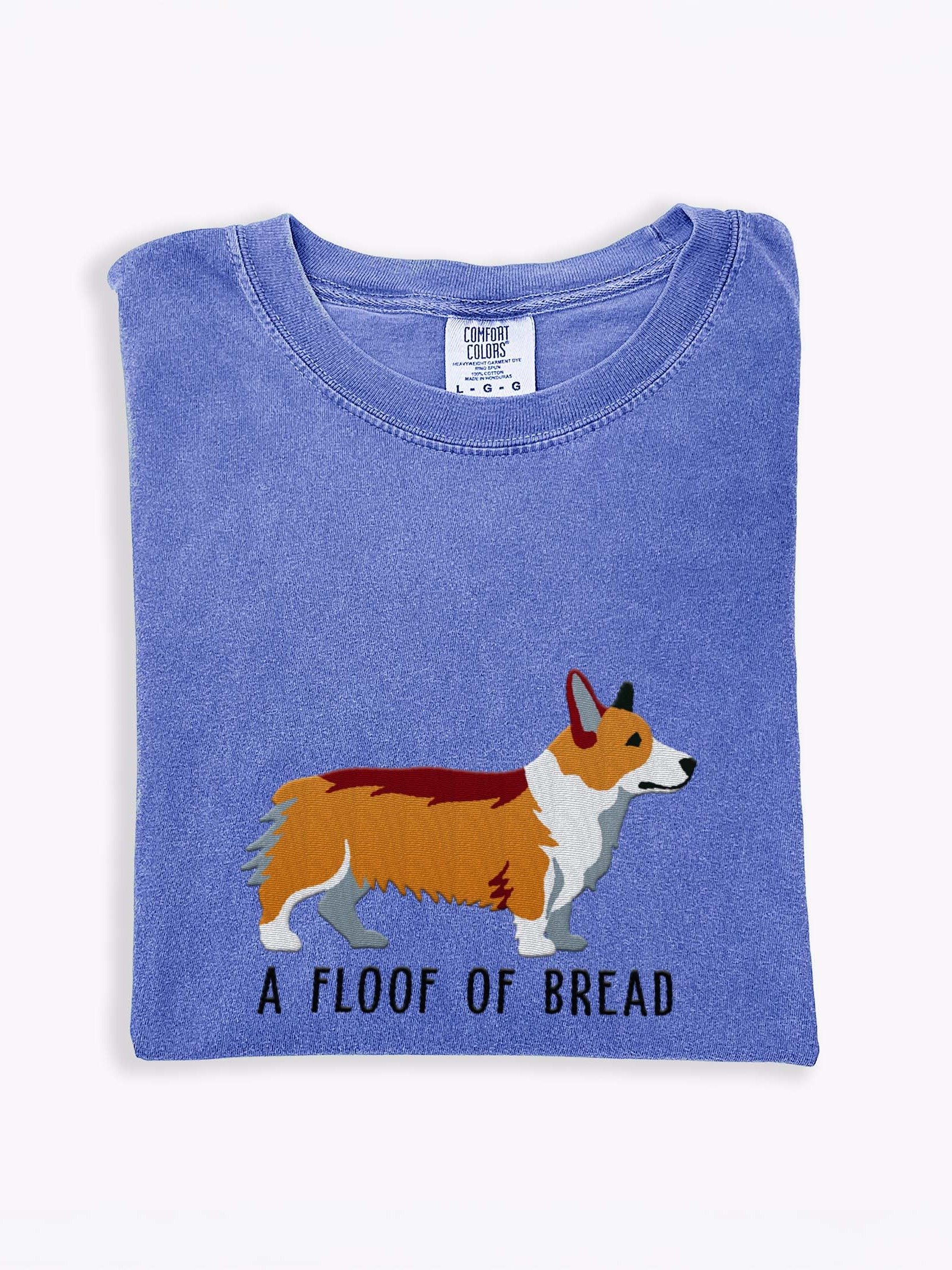 A Floof of Bread T-Shirt(Embroidered) of a Pembroke Welsh Corgi(Tan) product image (1)