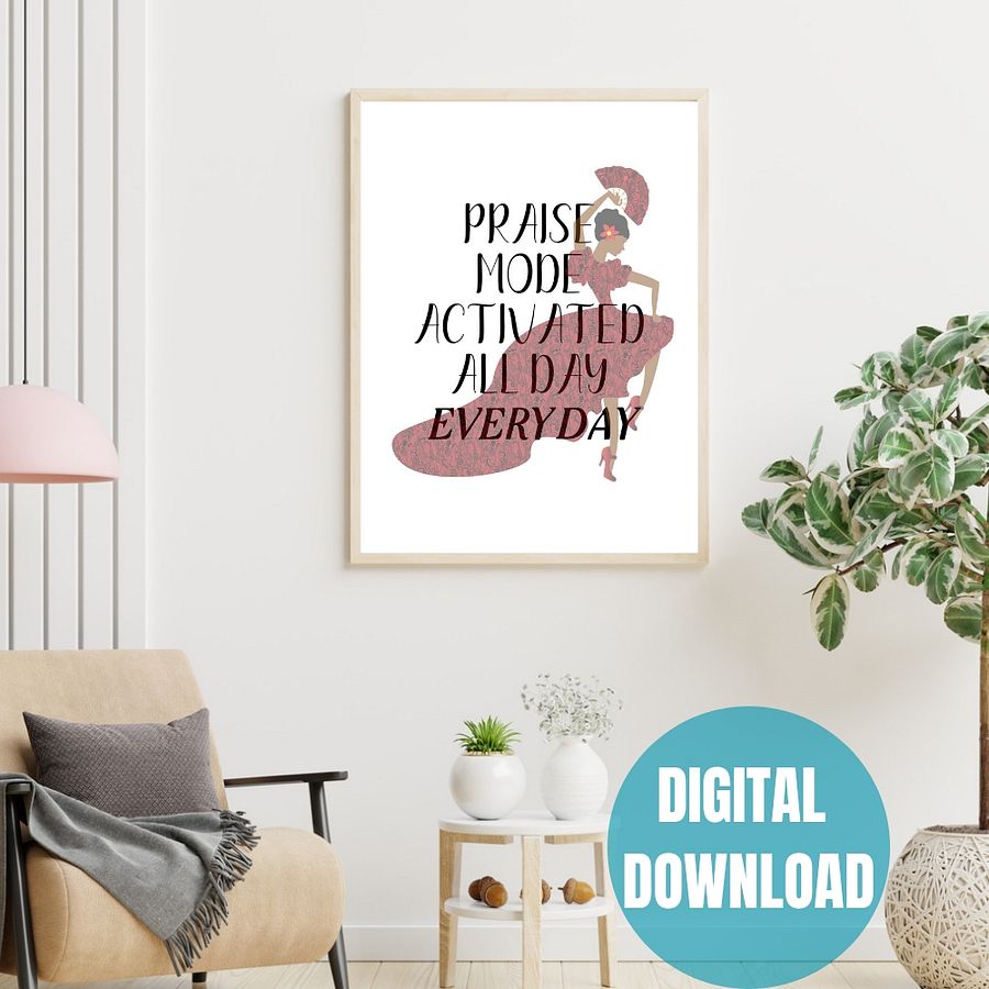 Praise Mode Activated Printable Wall Art. product image (3)